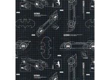 Baumwolle - Batman Batmobil schwarz